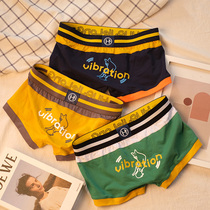 Three-pack mens underwear cotton boxer breathable and comfortable mid-waist boxer personality trend printed shorts