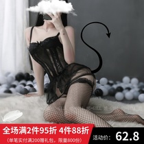 Ji Gill: I cover you 007 girl French lace corset vest corset uniform temptation sexy suspenders
