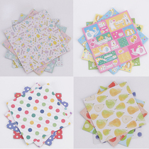 Fruit ice cream Japan Daiso cartoon thousand paper crane diy Childrens students handmade origami 4 colors 80 sheets