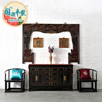 New Chinese style cabinet Solid wood furniture Antique entrance cabinet Living room cabinet Household antique dining side cabinet Locker foyer cabinet