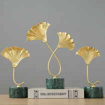 Modern light luxury ginkgo biloba ornaments home accessories creative living room TV cabinet porch wine cabinet desktop furnishings gifts