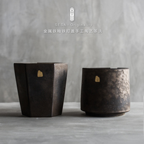 Shengshan Metal Glaze Tea Wash Retro Small Tea Duck Water Jianshui Kung Fu Tea Accessories Washing Tea Ceremony Jianshui