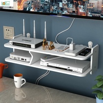 Shelf shelf Free storage rack TV wall on the road partition Living room router bracket Decorative perforated set-top box Wall hanging
