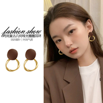 Circle ear clip without ear hole female design sense earrings temperament advanced atmosphere round face thin net red earring explosions