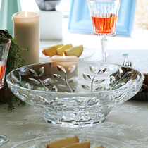 Italy imported RCR crystal glass fruit plate home wide mouth fruit bucket dried fruit plate candy plate housewarming