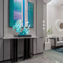 Transparent resin sculpture vast ornaments hotel aisle porch glaze art modern style model room decoration