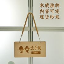 Creative wooden men and women toilets ID cards Bathroom Signs signage Toilet Door Card Toilet Card