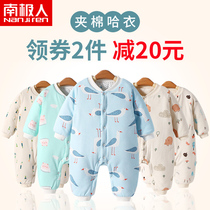 Antarctic baby clothes Autumn and winter suit padded one-piece baby winter clothing Haiyi climbing clothes Newborn thickened