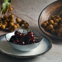 Porcelain Heart Workshop Day Style Creative Lotus Plate Ceramic Cutlery for Home Big Soup tray Western food Daily Home Dish Dishes