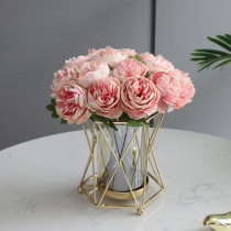 Light luxury American Nordic metal vase table flower arrangement decoration floral ornaments living room wine cabinet coffee table table table