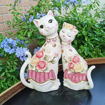 Ceramic Lovers Cat to Cat Swing Piece Newlyweds New Home Valentines Day Gifts Wedding Furnishings New House Decorations