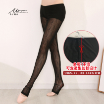 Xizijia belly dance practice clothes bottoms tights anti-light spring and summer mesh stripes foot-stepping stretch leggings