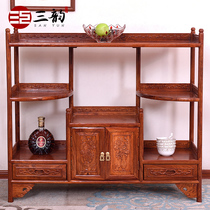 Mahogany furniture hedgehog red sandalwood tea cabinet living room solid wood side cabinet Chinese lockers Rosewood food Cabinet