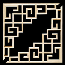 Dongyang wood carving Chinese solid wood flower lattice corner flower decoration lintel passageway decoration ceiling corner flower beam flower corner