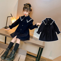 Next win girls dress 2021 spring and autumn new jk uniform jacket British college wind long windbreaker