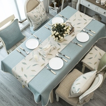 Original design bed flag bedtail flag table flag sideboard TV cabinet cover tablecloth cotton and linen embroidery American Nordic