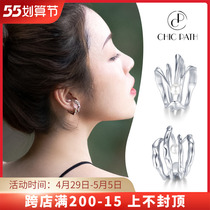 FULUZAOBAN Flux-run Lingery 925 pure silver dragon claw pearl ring ear-clamp ear-hanging double-purpose accessories