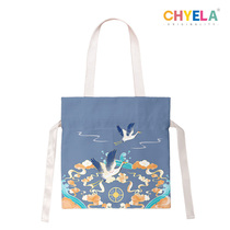 National Wind Original Raytsuru Custom Sail Cloth Logo wrap logo Ribbon Bag Single Shoulder College Student Art Retro AC95