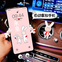 Car mobile phone holder creative cartoon cute air outlet mobile phone support frame Universal multi-function navigation bracket goddess