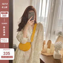 Autumn long sleeve dress Korean version loose thin French gentle style super fairy temperament long shirt dress