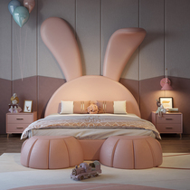 Minima childrens bed girl bedroom princess bed cartoon bunny bed 1 5 rice flour color teenage girl bed girl single bed