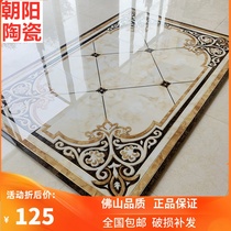 Living room microcrystalline parquet floor tile throwing crystal brick restaurant corridor modeling waterjet core tile European style parquet tile