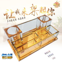 Crystal wireless microphone desktop stand Desktop KTV household microphone stand Handheld microphone stand Microphone glass stand