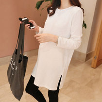 Maternity Fashion Fashion Section Long Sleeved Loose T-shirt Wear Necknet Red Folk Out of Chunqiu Festival Pregnant Pret