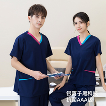 Hand washing clothing female doctor clothing mens quick-drying brush hand clothing short-sleeved suit high-end beauty salon hospital operating room overalls