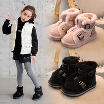 UK next sara Winter new childrens snow boots Korean version of the Bong cotton boots male and female wool boots