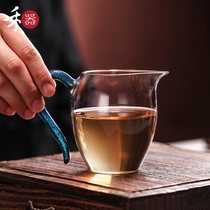 Taiwan Heji fair cup Heat-resistant glass handmade tea dispenser Tea sea Heji male cup is comparable to the self-slow Tang male cup