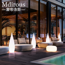 Led water drop floor lamp Solar outdoor waterproof guide light Shopping mall villa Hotel courtyard corridor decorative light