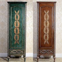 American wardrobe Solid wood bedroom simple wardrobe Dormitory wardrobe Small single economy light luxury single door wardrobe