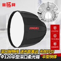 Jinbei 120cm flash soft light box Soft light cover deep throwing umbrella photography light Studio light Professional photo accessories