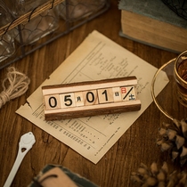 zakka Retro personality creative wooden wooden calendar desktop decoration Bedroom room date Cute little ornaments