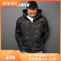 Fae Soldier Night Camouflage Soft Shell Fleece Waterproof Windproof Hat Outdoor Jacket Outdoor Clothing Men