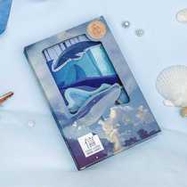 Whale Postcard Whale Island ins decorative background card shape card hand book material 30 cards