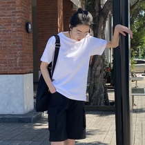 2022 Summer new pure cotton short sleeve T-shirt female loose Korean version student 100 hitch pure color net version half sleeve T-shirt