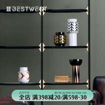 Light luxury ceramic vase ornaments modern minimalist model room soft decoration living room dry Flower Vase decoration creative