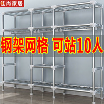 Open door cloth wardrobe cabinet home bedroom 2 meters thick hanging wardrobe full hanging detachable female simple modern