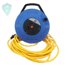 Creative large disc plug cable reel 10 meter wire tow terminal power extension cord socket with Switch plug