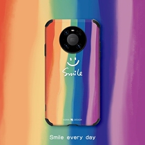 Suitable for Huawei mate40pro mobile phone shell womens small lambskin rainbow gradient color mate40 personality creativity