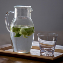 Japanese-style large glass cold plain water jug thickened heat-resistant household refrigerator cold water teapot explosion-proof juice jug