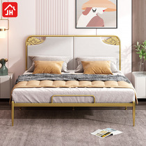 Modern minimalist environmentally-friendly Nordic ins net red bed light extravagant princess iron art bed gold double bed Jane 1 8 m bed