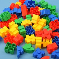 Childcare building blocks toys Assembled puzzle blooming particles without odor boys and girls plastered plastic toys