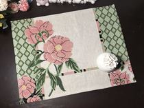 American countryside European-style retro Mediterranean ins style dining mat table cloth student table mat 33 * 47 retro pink flowers