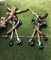 Big-name designer 24k gold-plated fireworks earrings 980 deposit 490 non-refundable and non-exchangeable