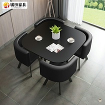 Meeting table shop table combination meeting area negotiation small round table chair table and chair simple reception office rest and leisure