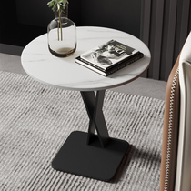 Rock plate side a few modern light luxury small tea table living room side table Net Red simple balcony corner Round Table Furniture