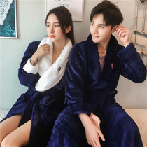 Nightgown womens autumn and winter thickened lengthened bathrobe coral velvet sexy couple pajamas fashion warm casual home clothes